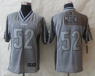2014 New Nike Oakland Raiders 52 Mack Grey Vapor Elite Jerseys