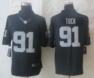 2014 New Nike Oakland Raiders 91 Tuck Black Limited Jerseys