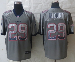 2014 Nike New England Patriots 29 Blount Drift Fashion Grey Elite Jerseys