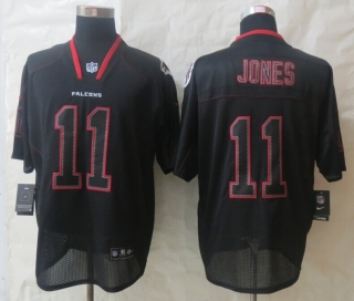 New Nike Atlanta Falcons 11 Jones Lights Out Black Elite Jersey