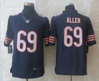 New Nike Chicago Bears 69 Allen Blue Limited Jersey