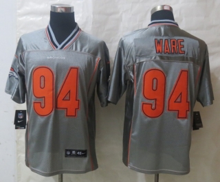 NEW Nike Denver Broncos 94 Ware Grey Vapor Elite Jerseys