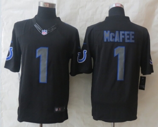 New Nike Indianapolis Colts 1 McAfee Impact Limited Black Jerseys