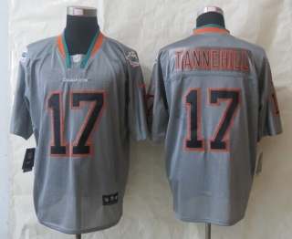 New Nike Miami Dolphins 17 Tannehill Lights Out Grey Elite Jerseys