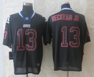 New Nike New York Giants 13 Beckham jr Lights Out Black Elite Jerseys