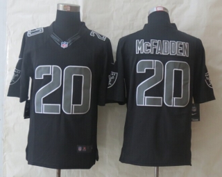 New Nike Oakland Raiders 20 McFadden Impact Limited Black Jerseys