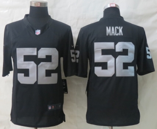 New Nike Oakland Raiders 52 Mack Black Limited Jerseys