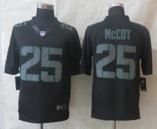 New Nike Philadelphia Eagles 25 McCoy Impact Limited Black Jerseys