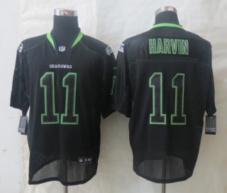 NEW Nike Seattle Seahawks 11 Harvin Lights Out Black Elite Jersey