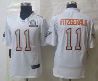 Nike Arizona Cardinals 11 Fitzgerald Pro Bowl White Elite Jerseys