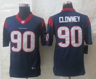 Nike Houston Texans 90 Clowney Blue Limited Jersey