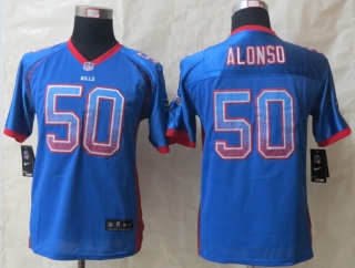 Youth 2014 New Nike Buffalo Bills 50 Alonso Drift Fashion Blue Elite Jerseys