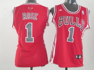 Women Jersey Bulls Rose 1# red