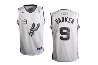 NBA jersey Spurs 9#Parker white-02
