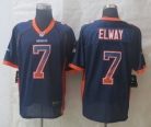 2013 NEW Nike Denver Broncos 7 Elway Drift Fashion Blue Elite Jerseys