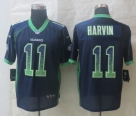 2013 New Nike Seattle Seahawks 11 Harvin Drift Fashion Blue Elite Jerseys