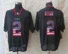 2014 New Nike Atlanta Falcons 2 Ryan USA Flag Fashion Black Elite Jerseys