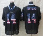 2014 New Nike Buffalo Bills 14 Watkins USA Flag Fashion Black Elite Jerseys