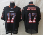 2014 New Nike Chicago Bears 17 Jeffery USA Flag Fashion Black Elite Jerseys