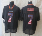 2014 New Nike Denver Broncos 7 Elway USA Flag Fashion Black Elite Jerseys