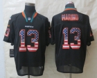 2014 New Nike Miami Dolphins 13 Marino USA Flag Fashion Black Elite Jerseys