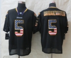 2014 New Nike Minnesota Vikings 5 Bridgewater USA Flag Fashion Black Elite Jerseys