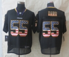 2014 New Nike Minnesota Vikings 55 Barr USA Flag Fashion Black Elite Jerseys
