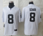 2014 New Nike Oakland Raiders 8 Schaub White Limited Jerseys
