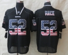 2014 New Nike Oakland Raiders 52 Mack USA Flag Fashion Black Elite Jerseys