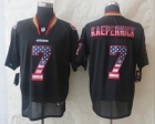 2014 New Nike San Francisco 49ers 7 Kaepernick USA Flag Fashion Black Elite Jerseys