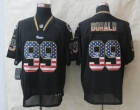 2014 New Nike St.Louis Rams 99 Donald USA Flag Fashion Black Elite Jerseys