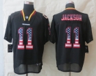 2014 New Nike Washington Red Skins 11 Jackson USA Flag Fashion Black Elite Jerseys