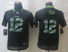 2014 New Youth Nike Seattle Seahawks 12 Fan Lights Out Black Stitched Elite Jerseys