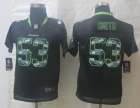 2014 New Youth Nike Seattle Seahawks 53 Smith Lights Out Black Stitched Elite Jerseys