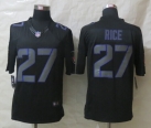 New Nike Baltimore Ravens 27 Rice Impact Limited Black Jerseys