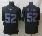 New Nike Baltimore Ravens 52 R.Lewis Impact Limited Black Jerseys