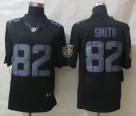 New Nike Baltimore Ravens 82 Smith Impact Limited Black Jerseys