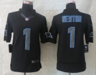 New Nike Carolina Panthers 1 Newton Impact Limited Black Jerseys