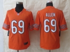 New Nike Chicago Bears 69 Allen Orange Limited Jerseys