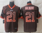New Nike Cleveland Browns 21 Gilbert Drift Fashion Brown Elite Jerseys