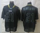 New Nike Green Bay Packers 21 Clinton-Dix Lights Out Black Elite Jerseys