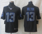New Nike Indianapolis Colts 13 Hilton Impact Limited Black Jerseys