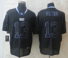 New Nike Indianapolis Colts 13 Hilton Lights Out Black Elite Jerseys