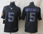 New Nike Minnesota Vikings 5 Bridgewater Impact Limited Black Jerseys