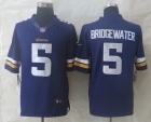 New Nike Minnesota Vikings 5 Bridgewater Purple Limited Jerseys