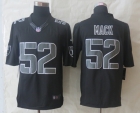 New Nike Oakland Raiders 52 Mack Impact Limited Black Jerseys