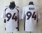 Nike Denver Broncos 94 Ware White Limited Jerseys