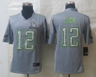 Nike Indianapolis Colts 12 Luck Pro Bowl Grey Elite Jerseys