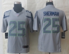 Nike Seattle Seahawks 25 Sherman Grey Limited Jerseys