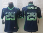 Women 2013 New Nike Seattle Seahawks 29 Thomas III Drift Fashion Blue Elite Jerseys